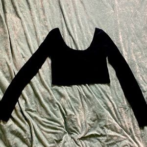 Black Casual Crop Top